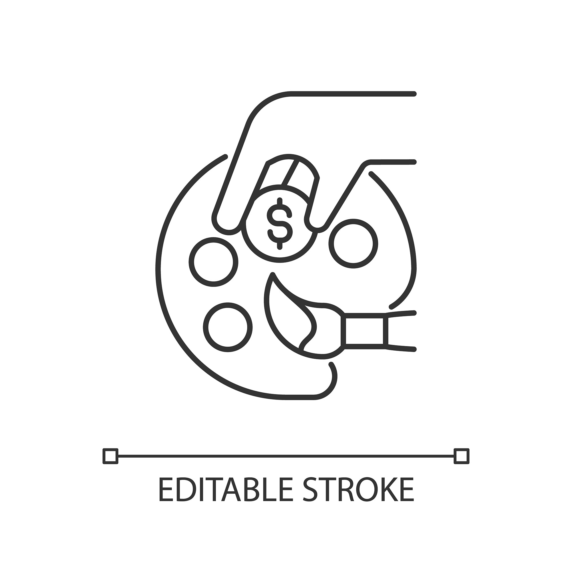 Small business incentives linear icons set for dark and light mode