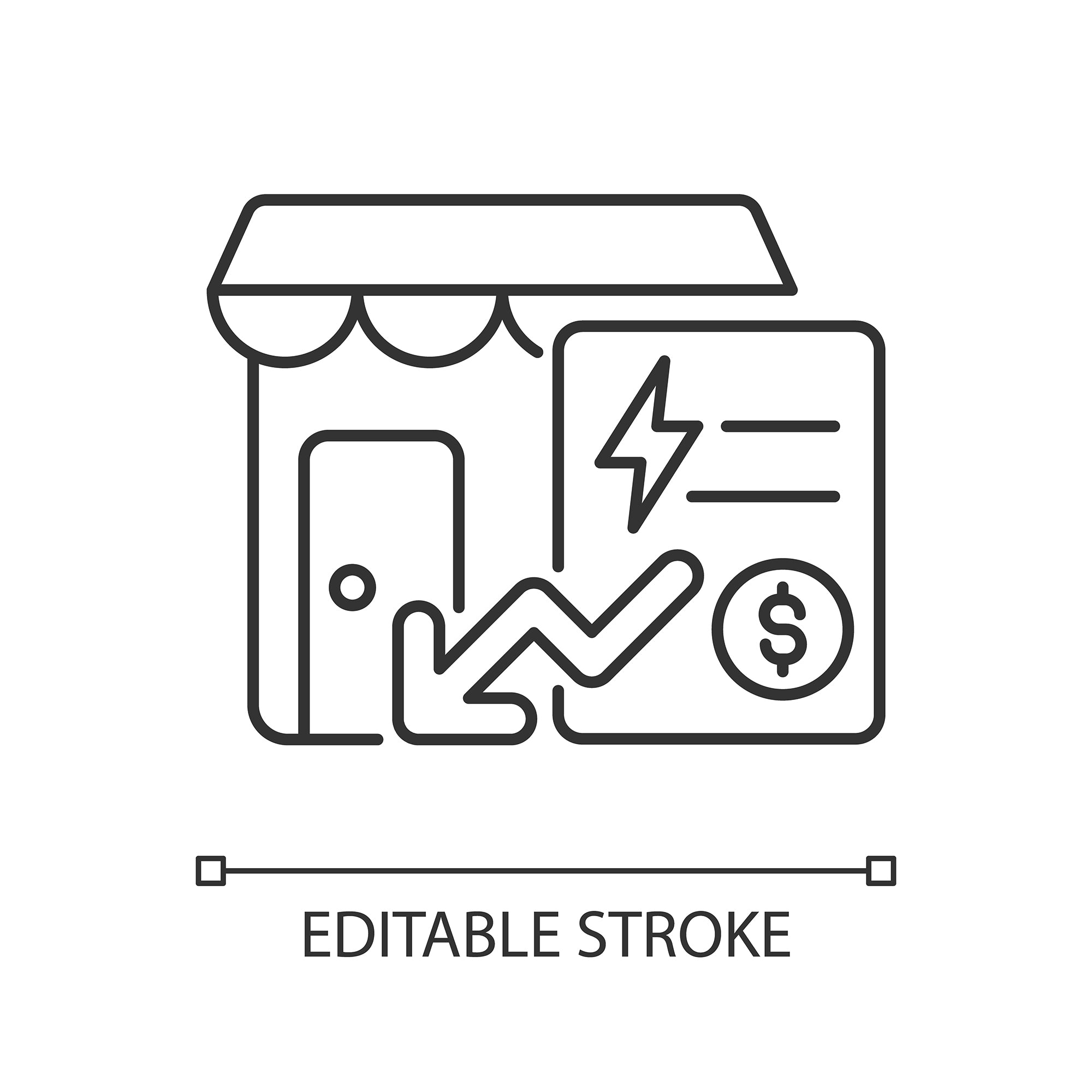 Small business incentives linear icons set for dark and light mode