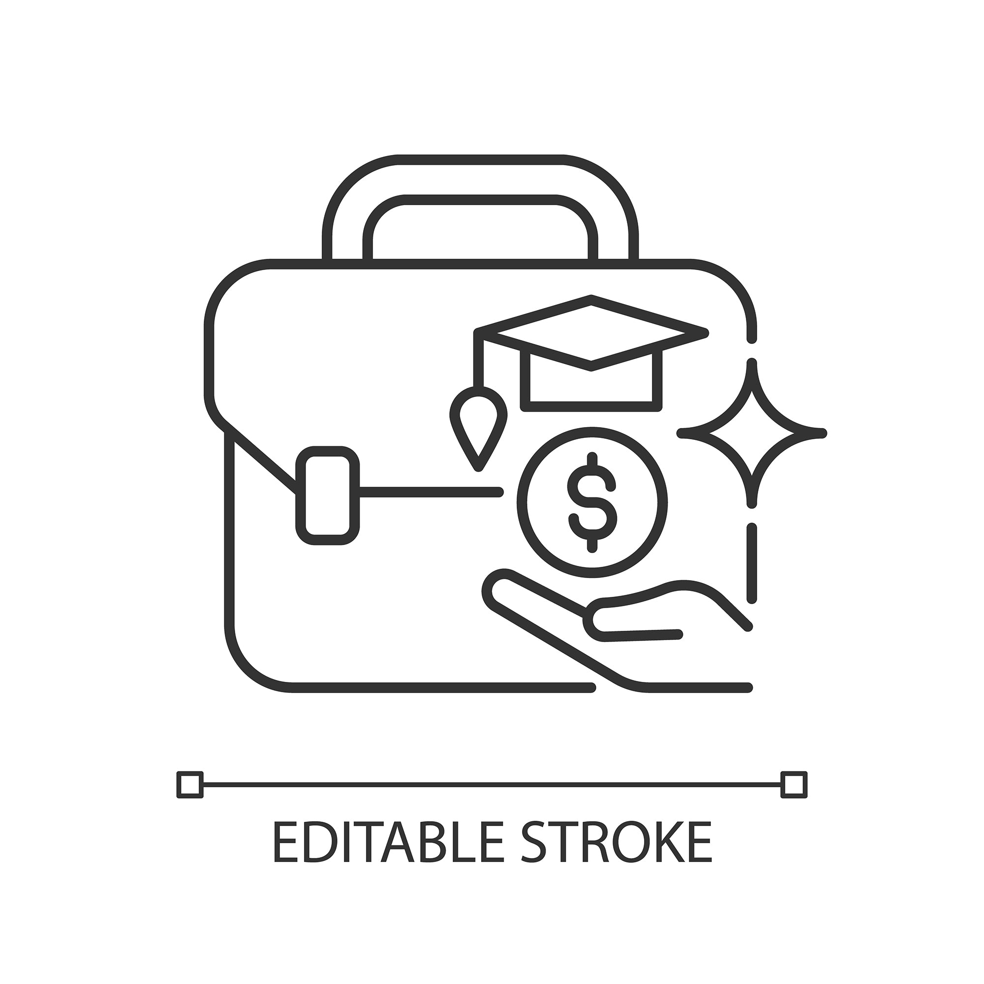 Small business incentives linear icons set for dark and light mode