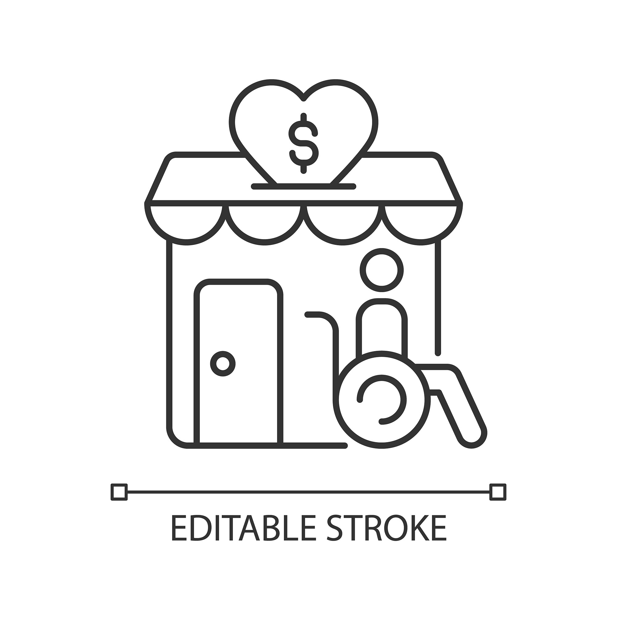 Small business incentives linear icons set for dark and light mode