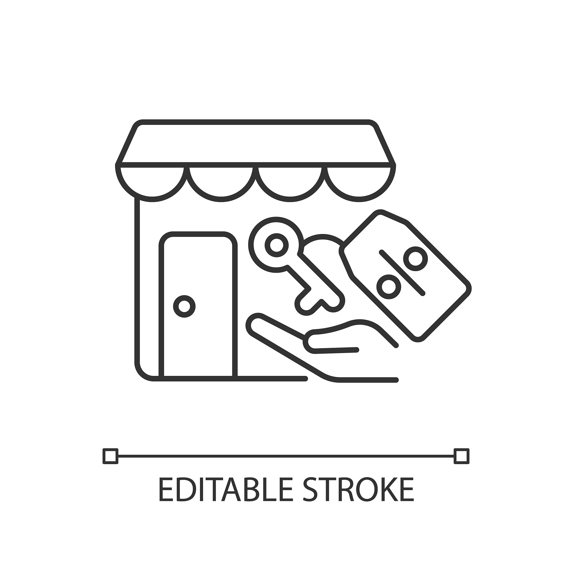 Small business incentives linear icons set for dark and light mode