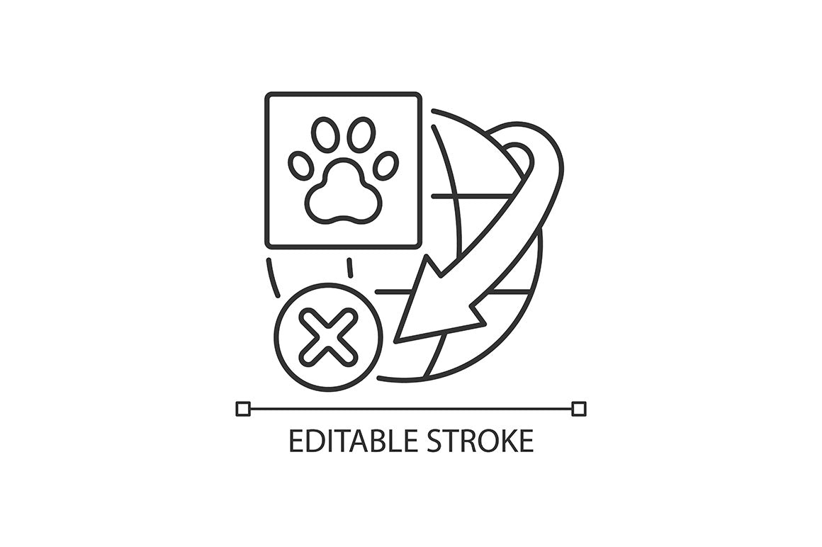 International logistics business linear icons set