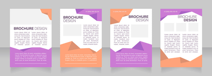 High education community advertising blank brochure design bundle