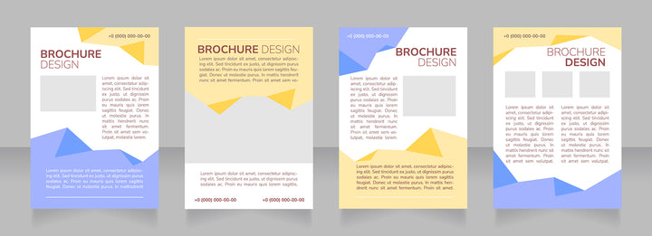 High education community advertising blank brochure design bundle