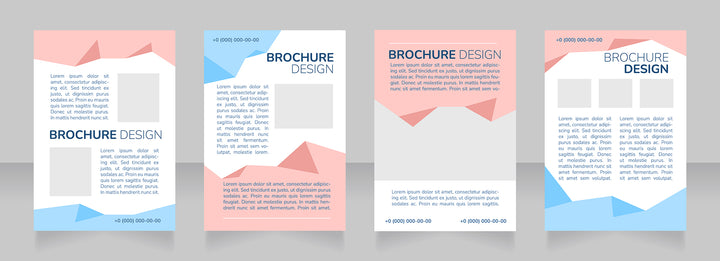 High education community advertising blank brochure design bundle