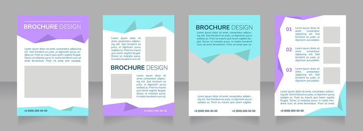 High education community advertising blank brochure design bundle
