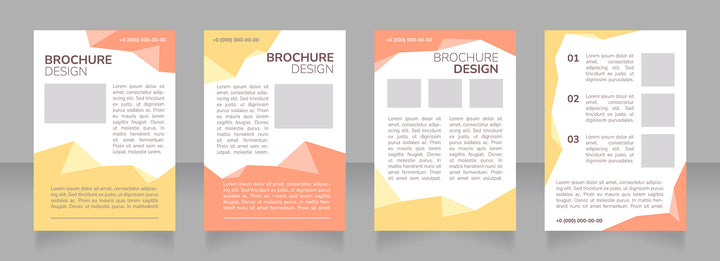 High education community advertising blank brochure design bundle