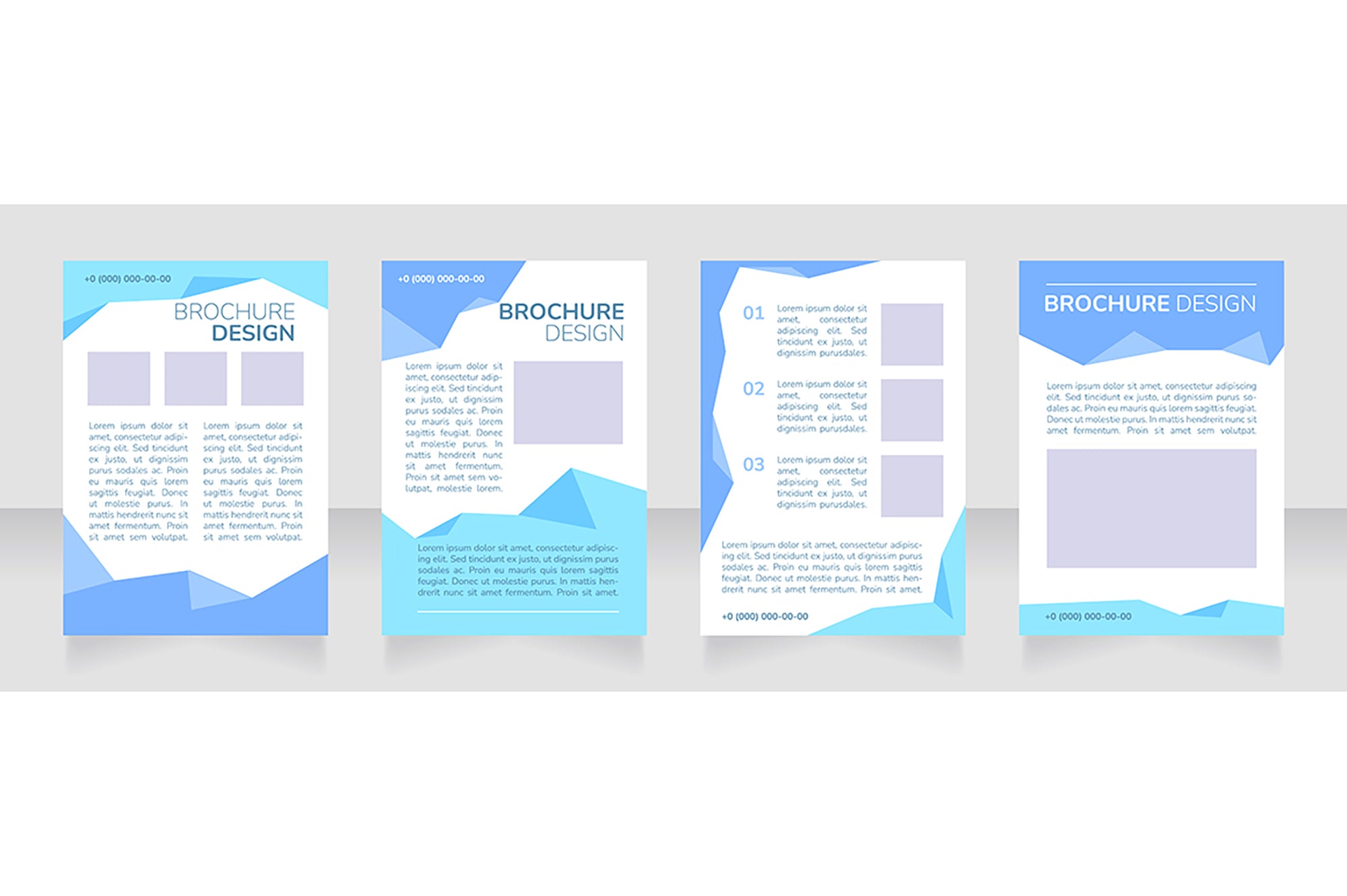 High education blank brochure design bundle