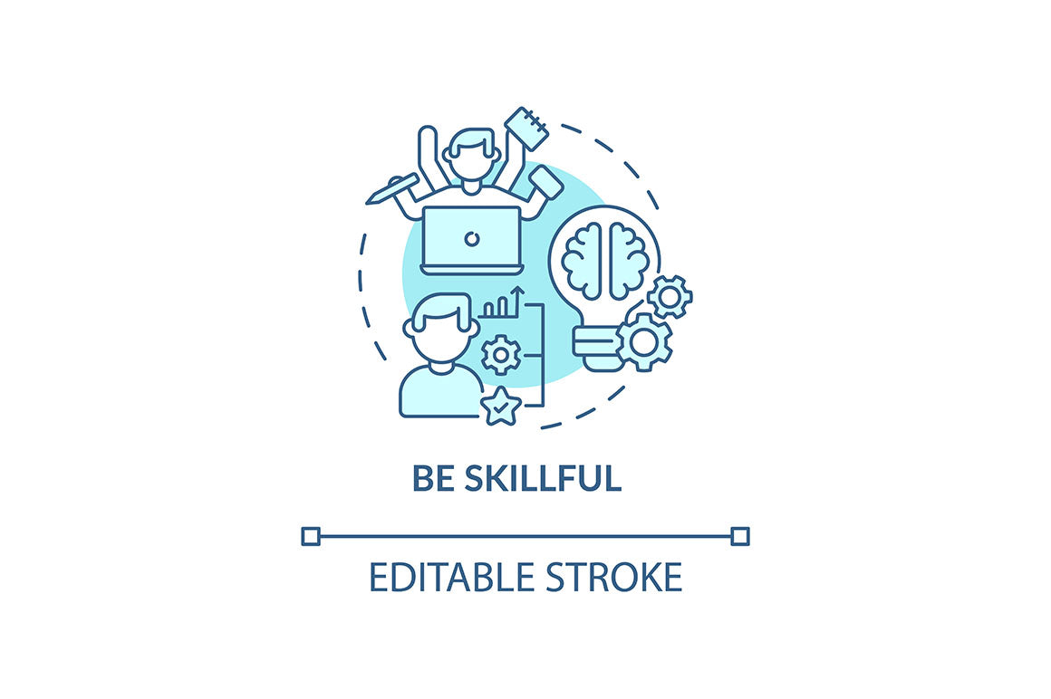Career advancement concept icons bundle