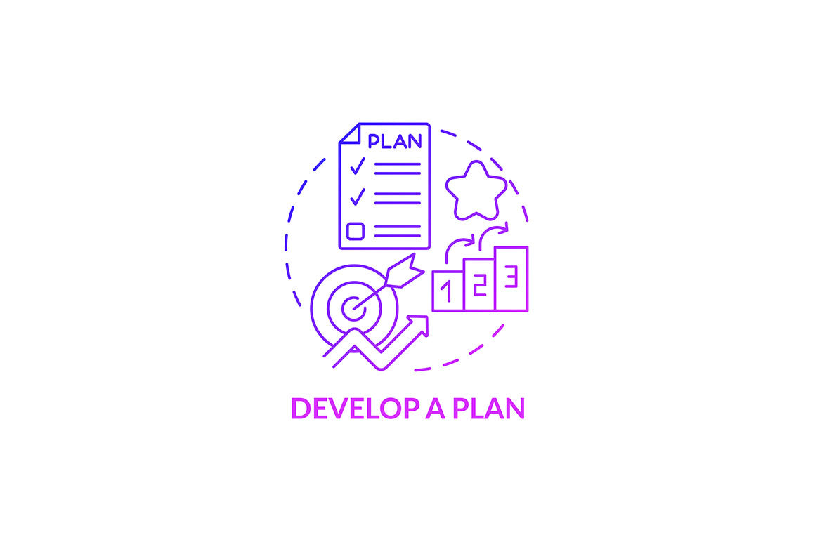 Career advancement concept icons bundle
