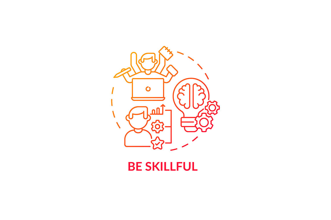 Career advancement concept icons bundle