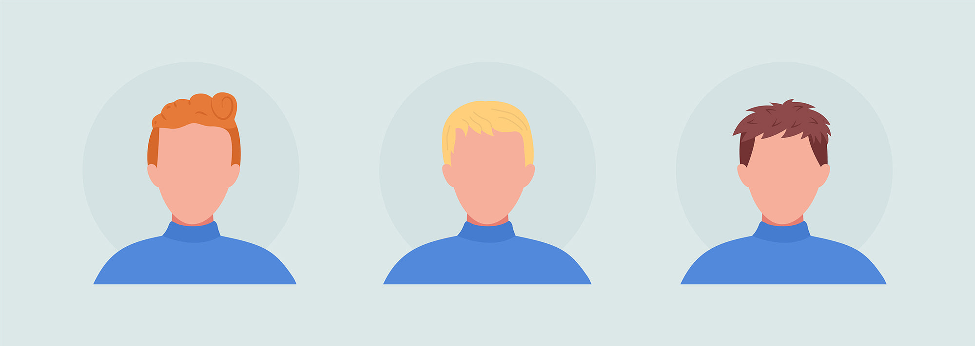 Different people color vector character avatar bundle