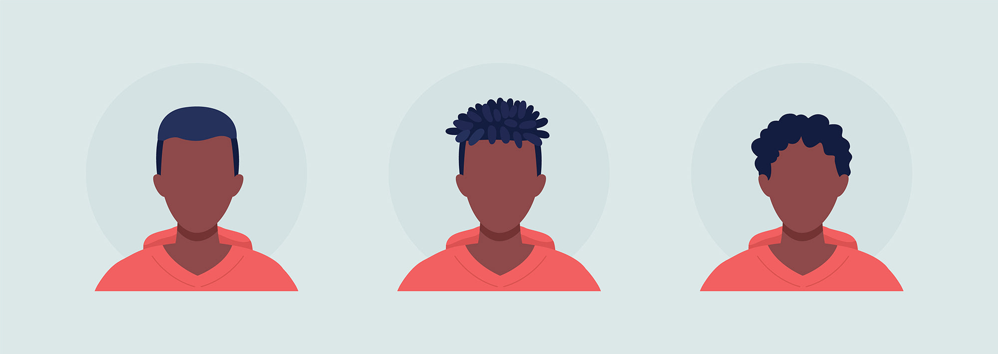Different people color vector character avatar bundle