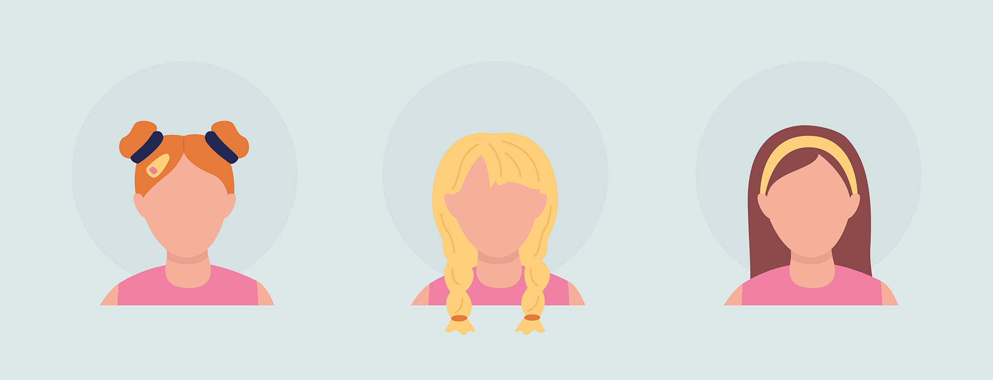 Different people color vector character avatar bundle