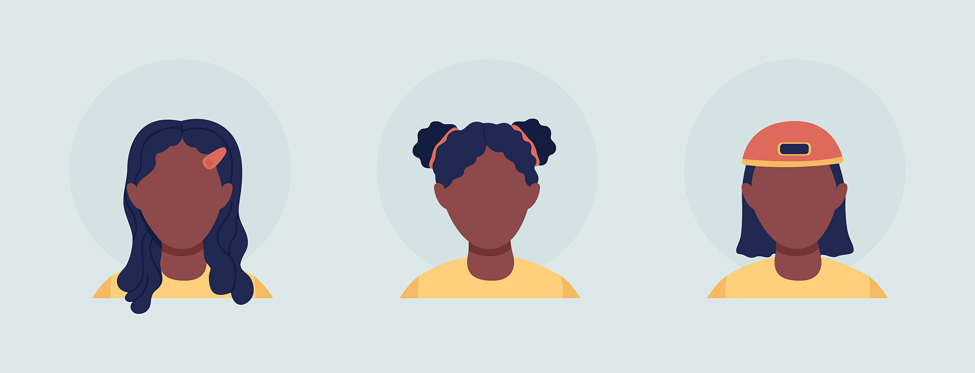 Different people color vector character avatar bundle