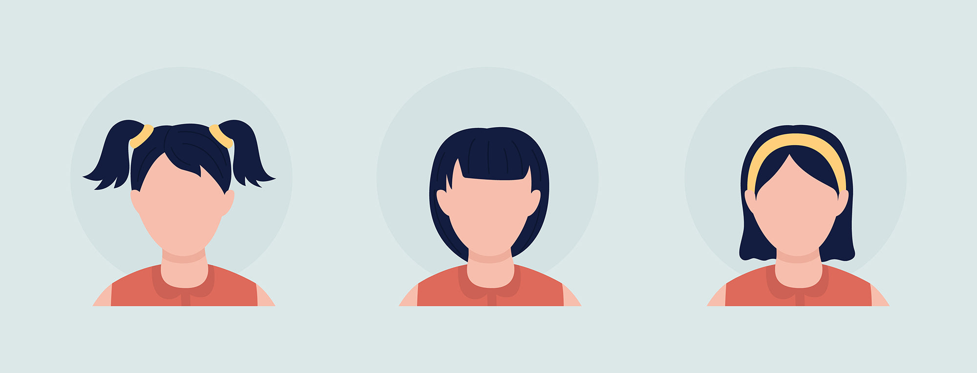 Different people color vector character avatar bundle