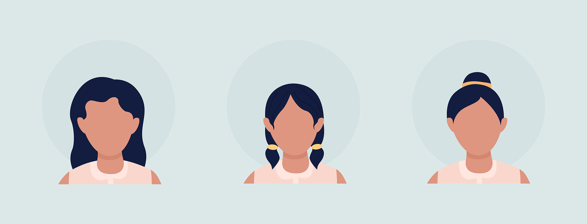 Different people color vector character avatar bundle