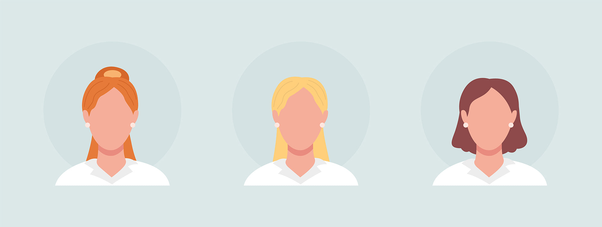 Different people color vector character avatar bundle