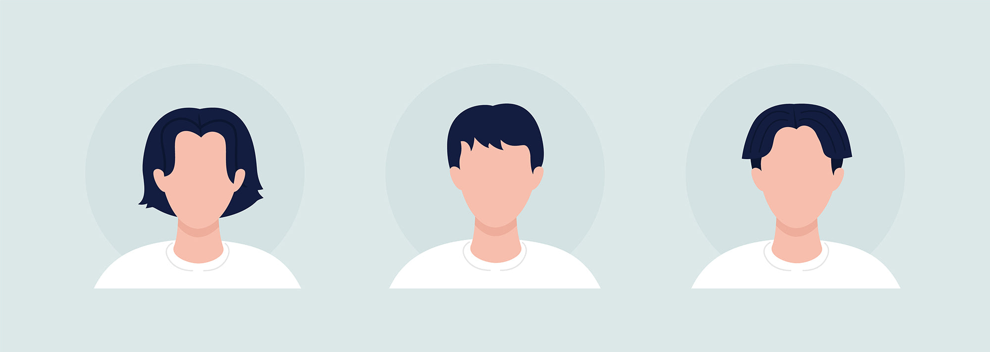 Different people color vector character avatar bundle
