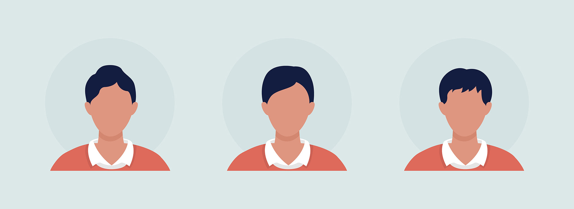 Different people color vector character avatar bundle