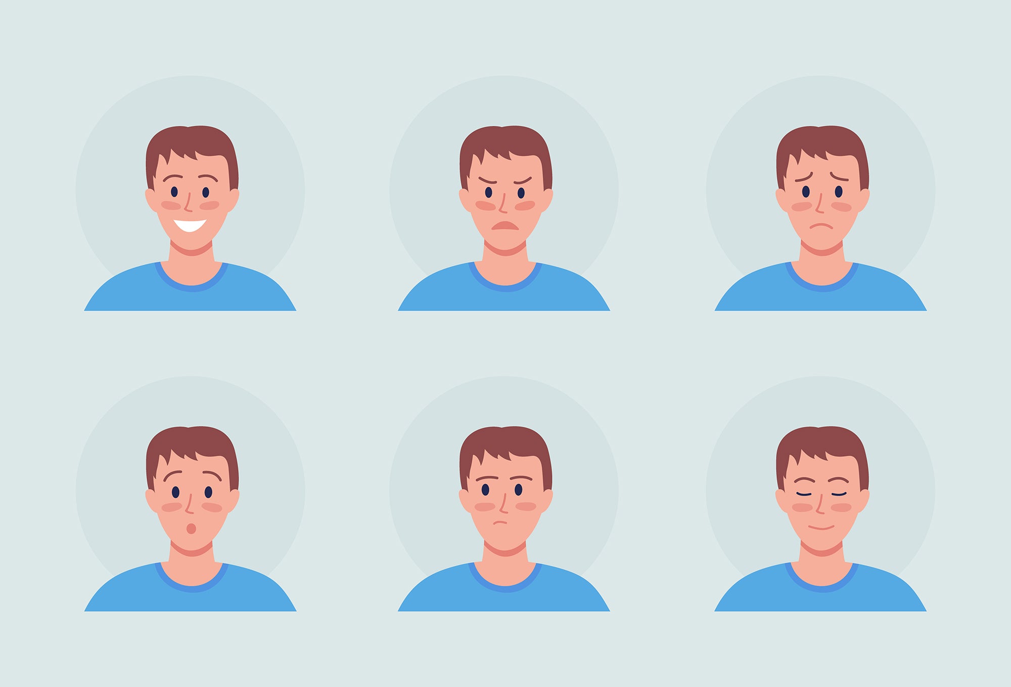 Different people color vector character avatar bundle