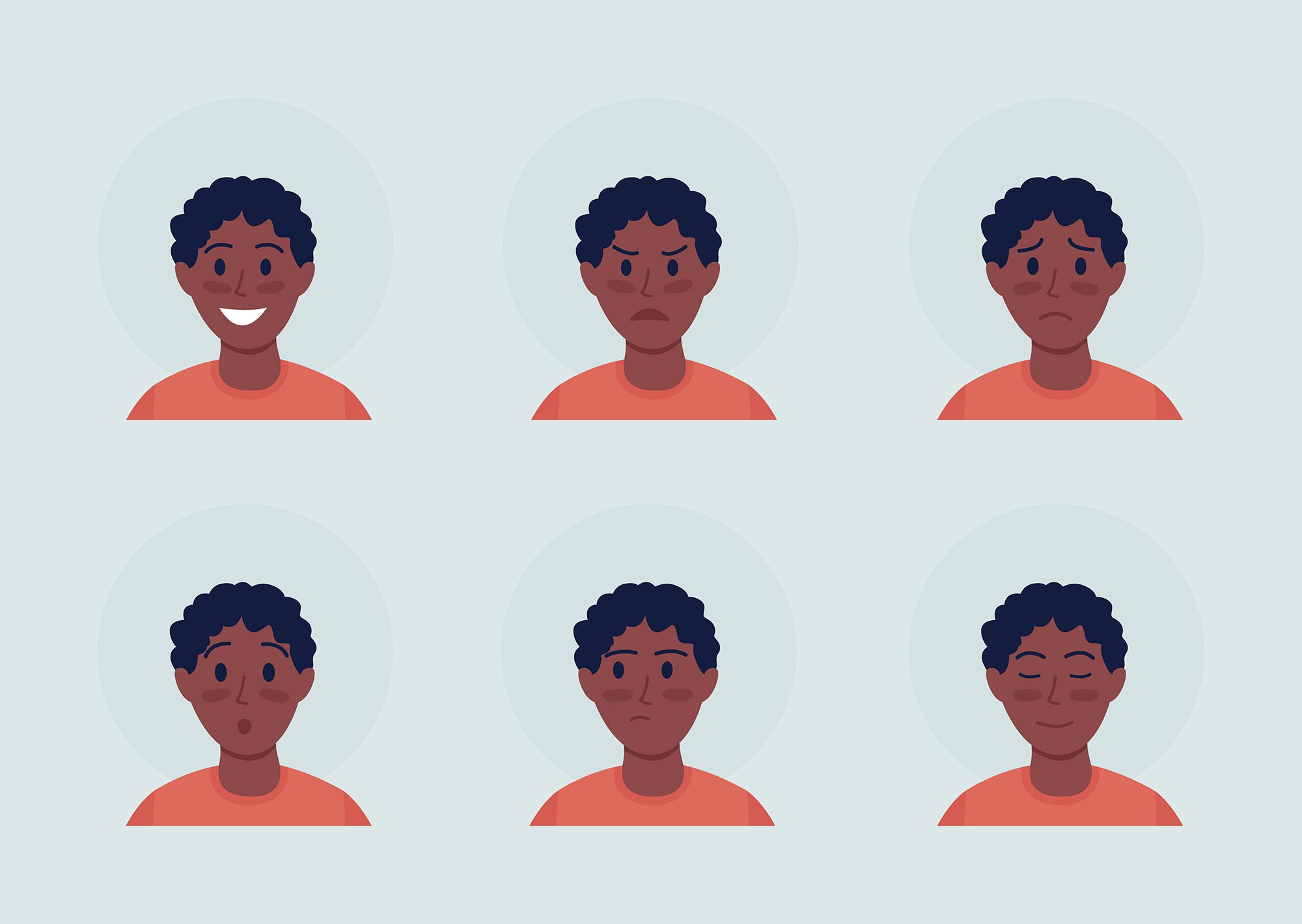 Different people color vector character avatar bundle