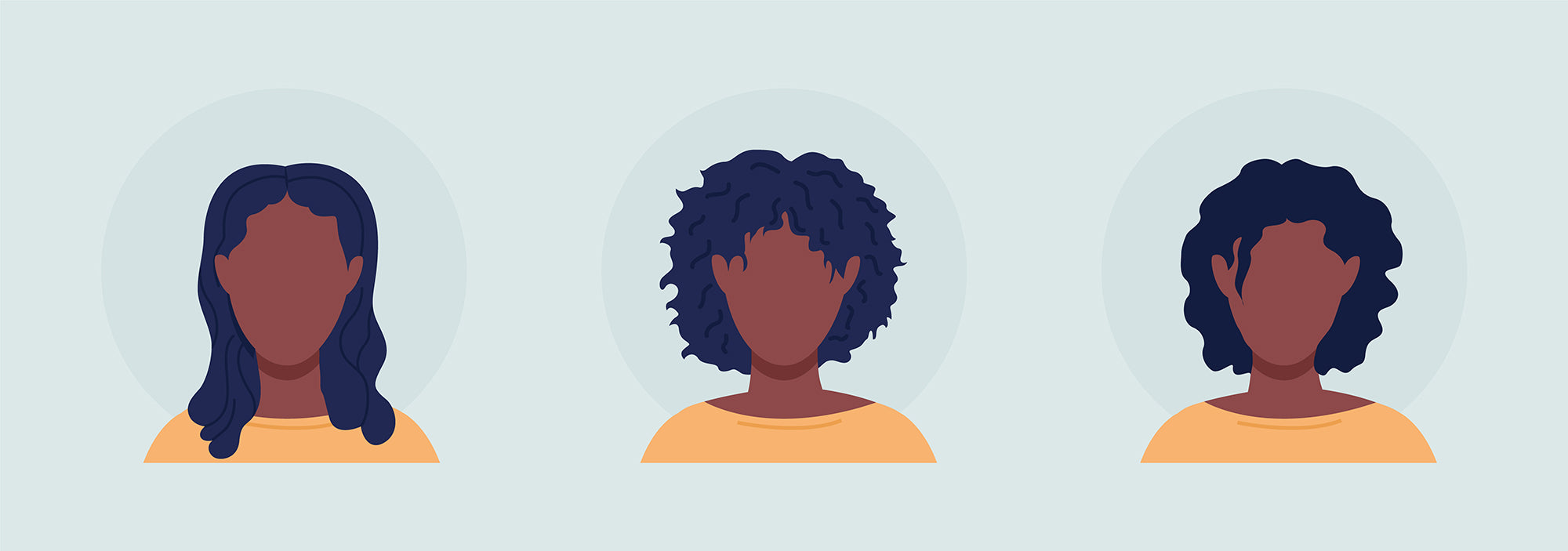 Different people color vector character avatar bundle