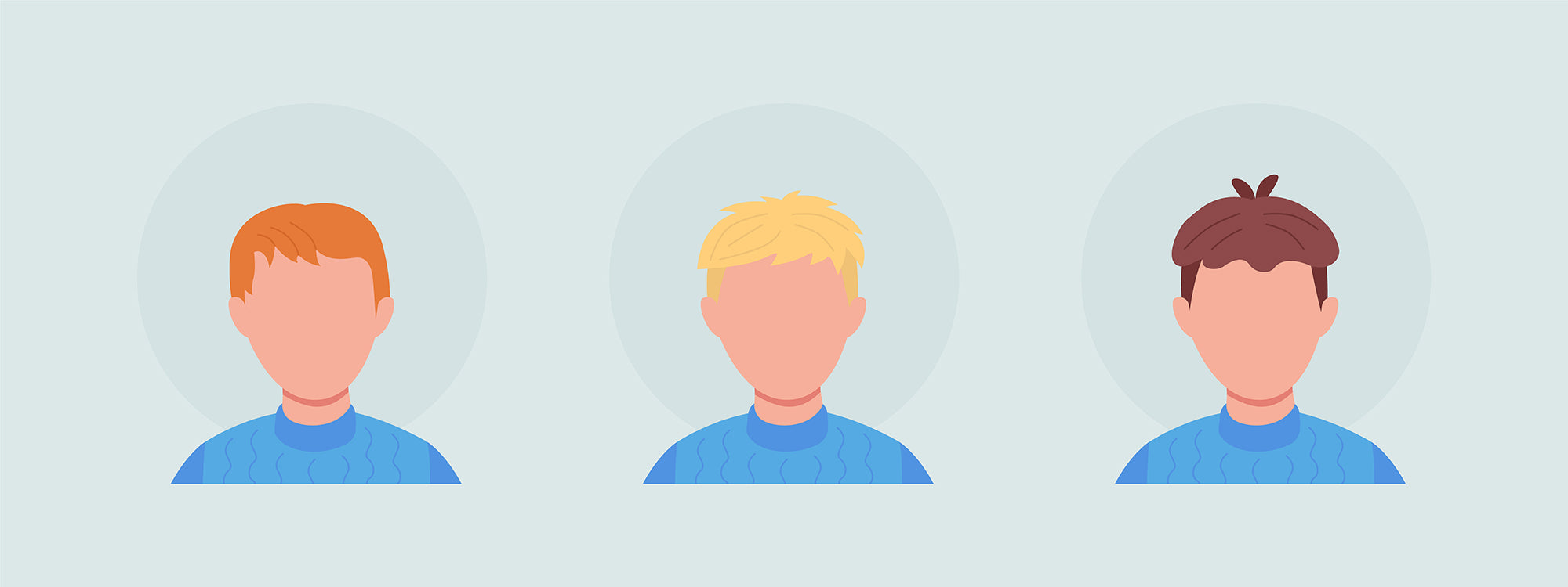Different people color vector character avatar bundle