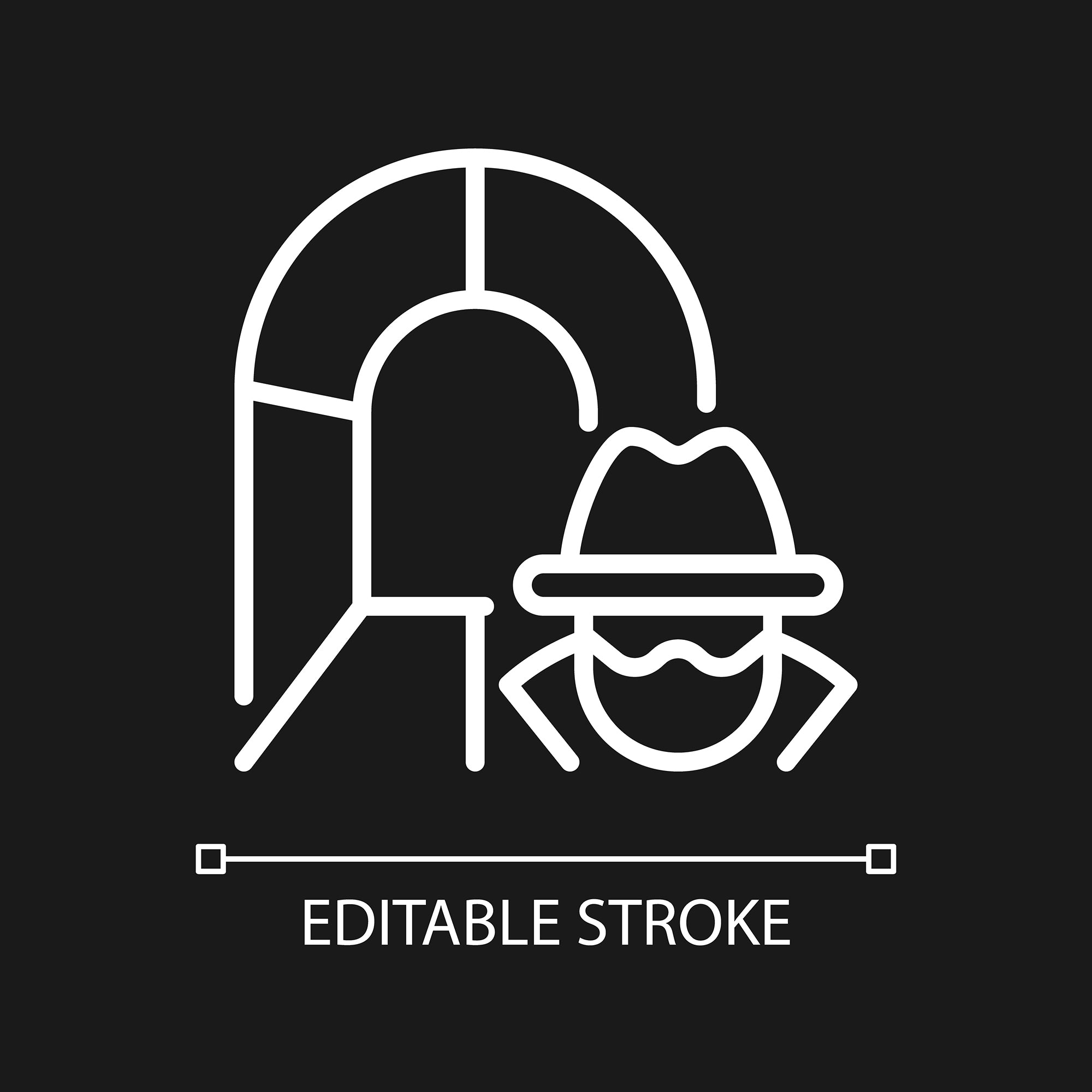 Smuggling linear icons set for dark and light mode