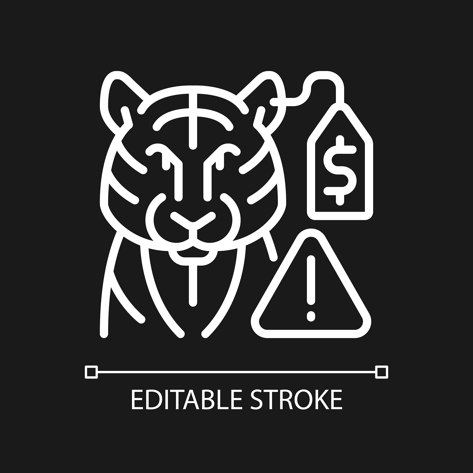 Smuggling linear icons set for dark and light mode