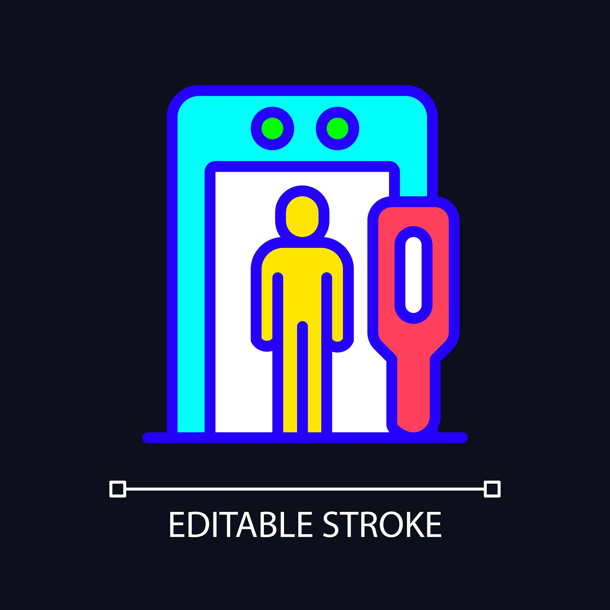 Smuggling light and dark theme RGB color icons set