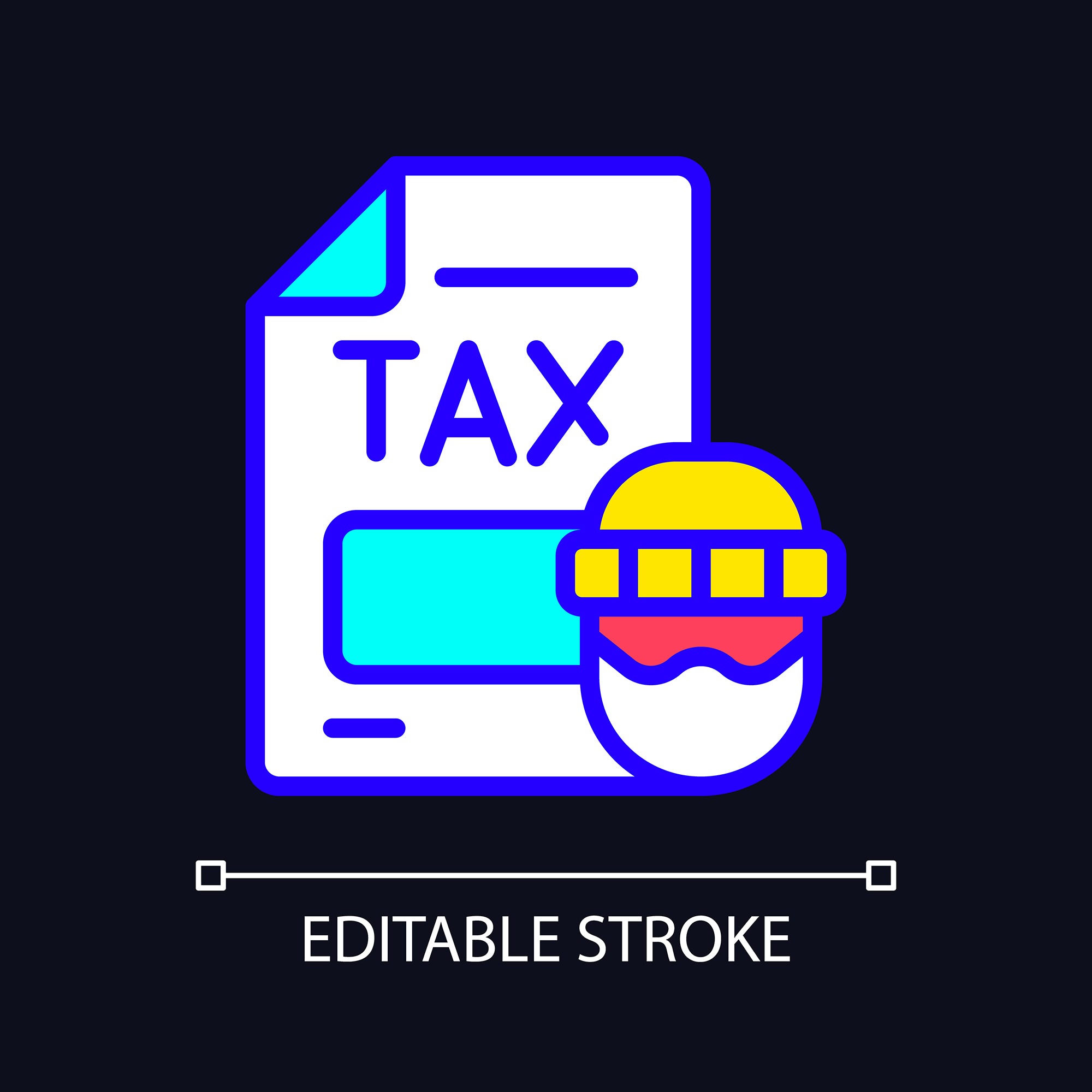 Smuggling light and dark theme RGB color icons set