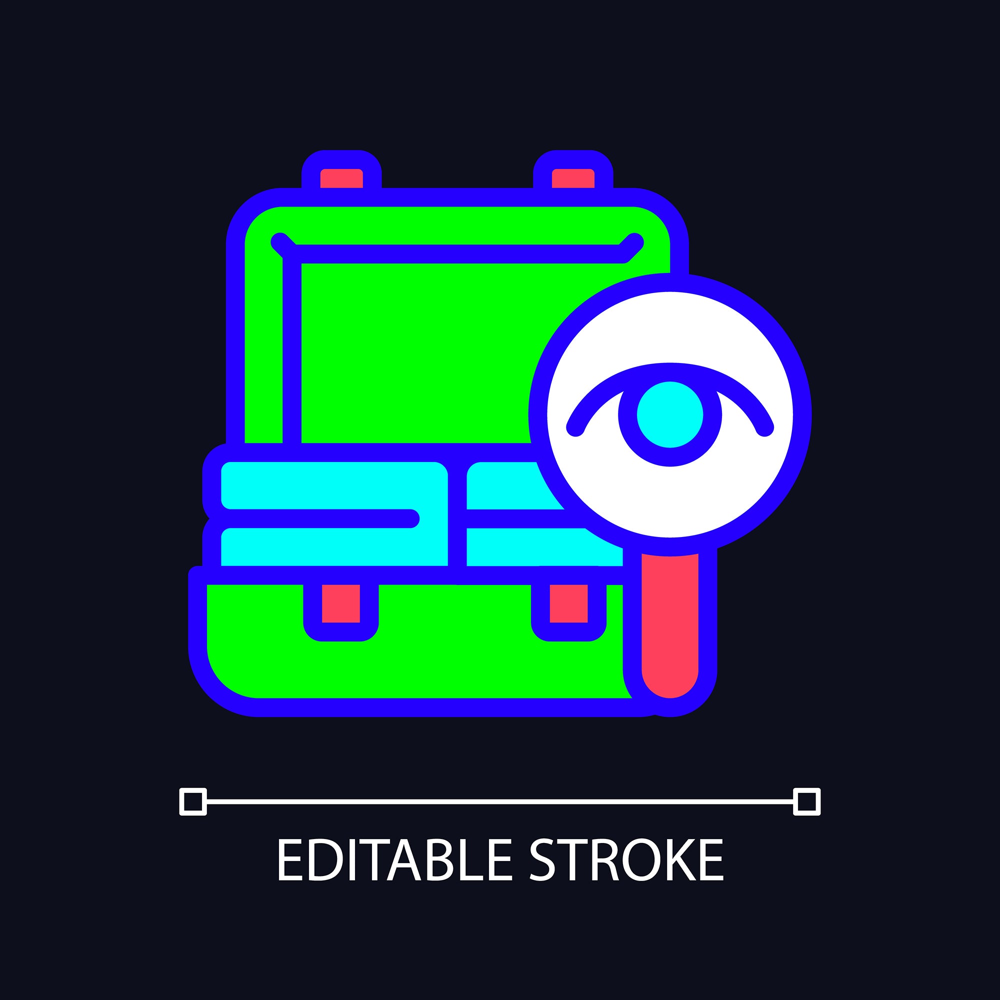 Smuggling light and dark theme RGB color icons set