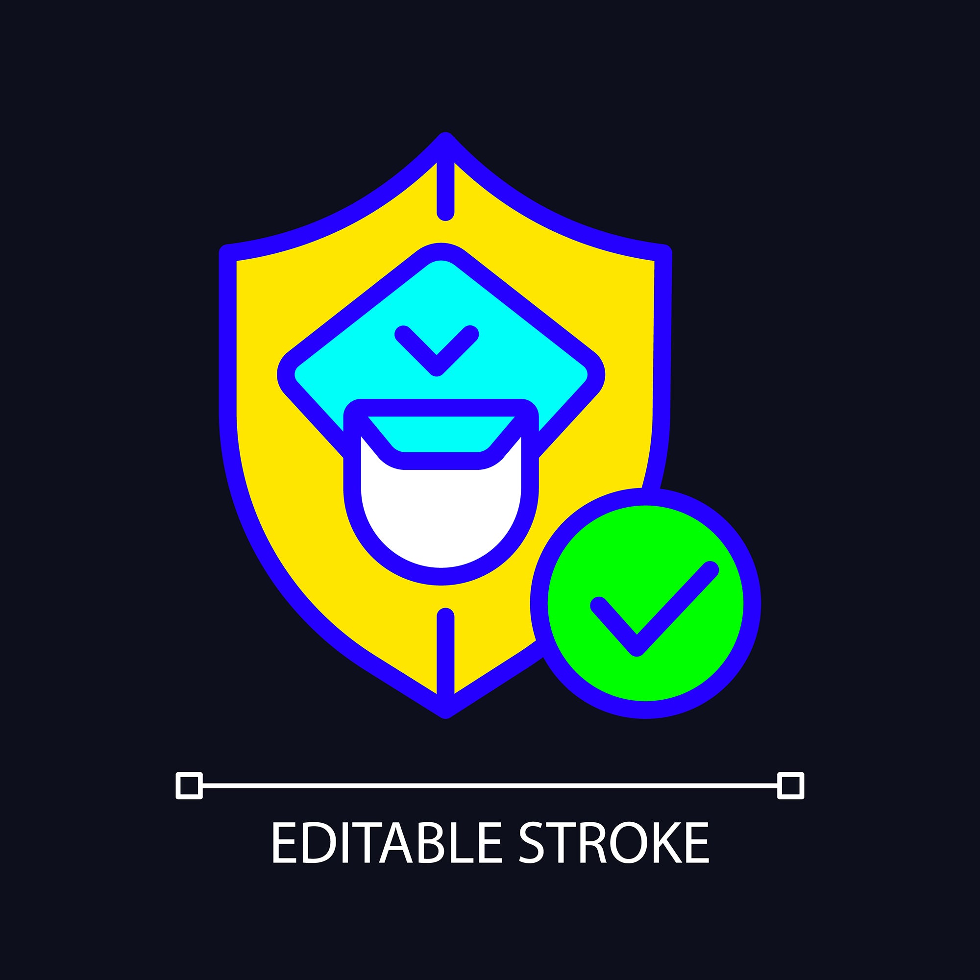 Smuggling light and dark theme RGB color icons set