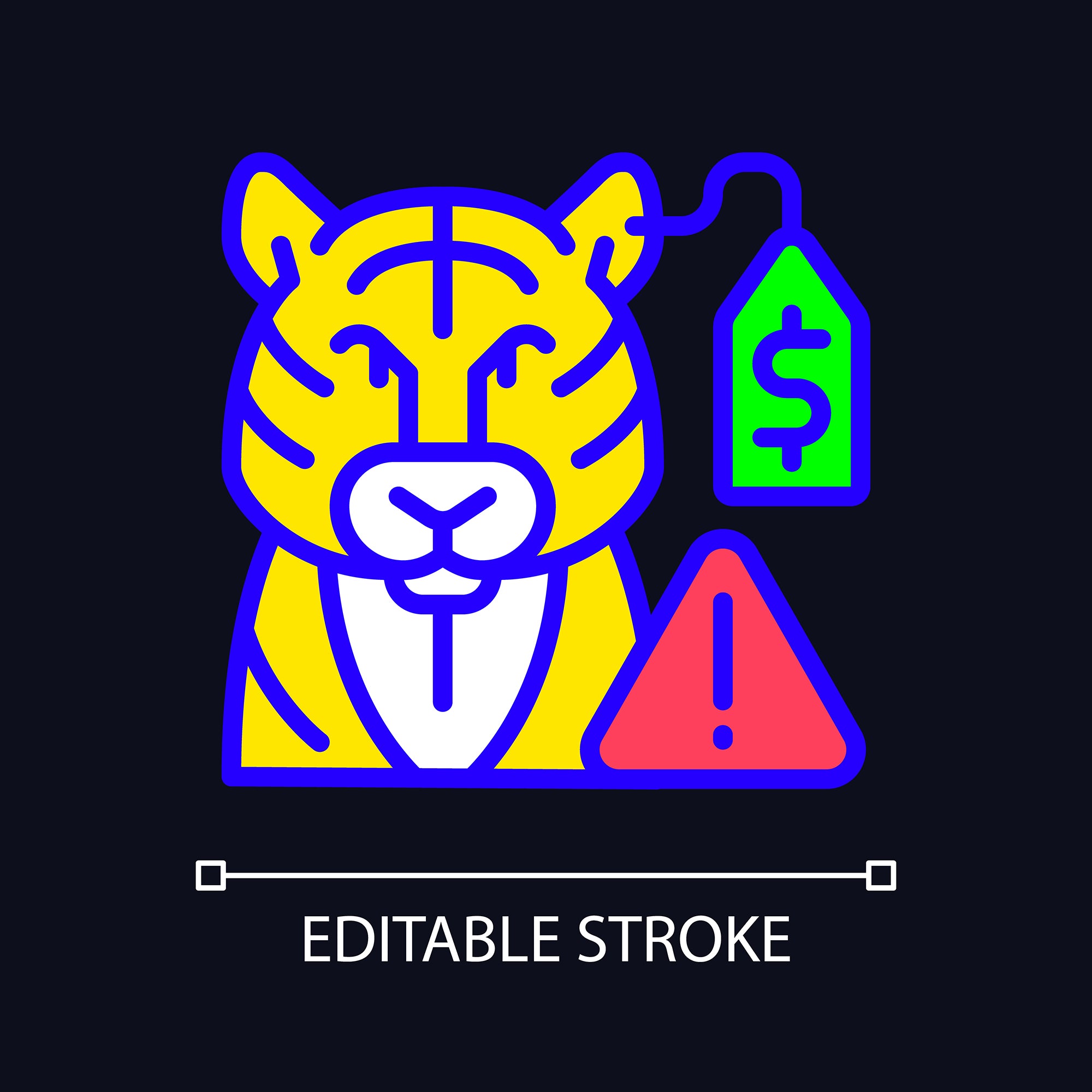 Smuggling light and dark theme RGB color icons set