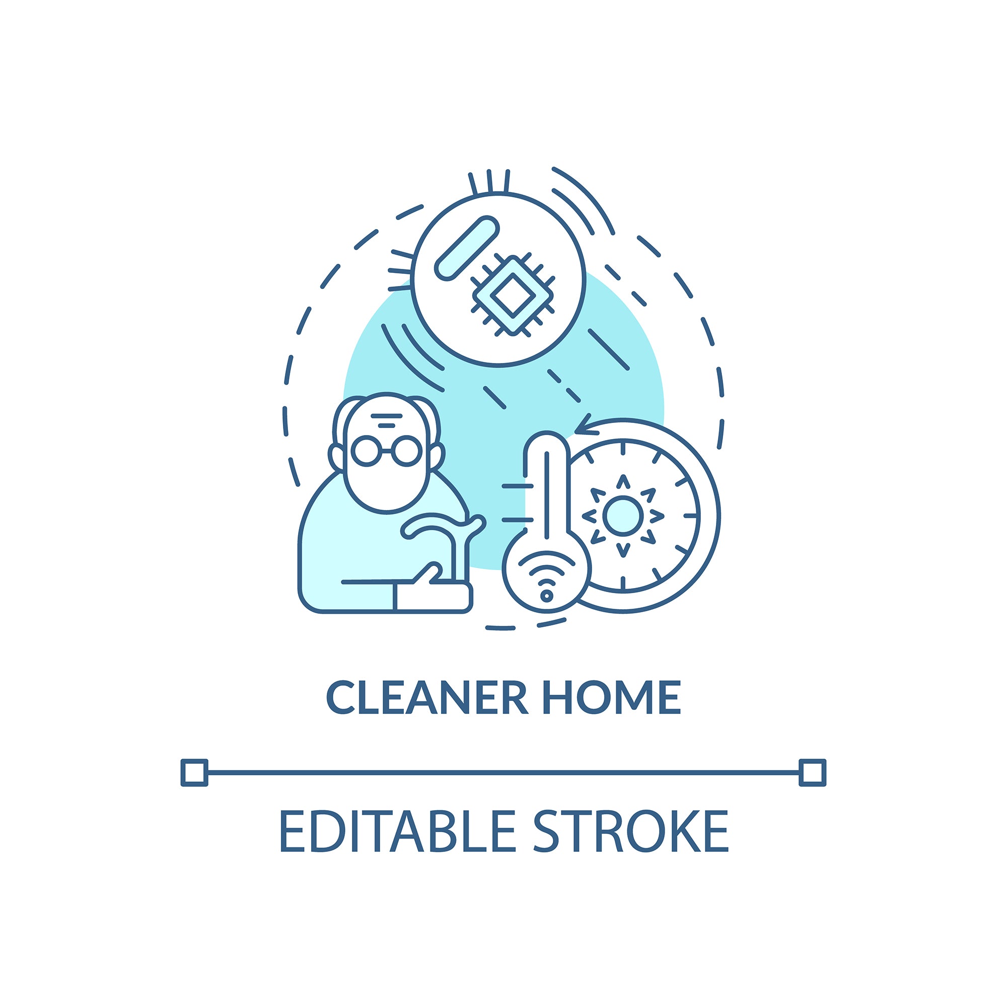 Smart technologies concept icons set