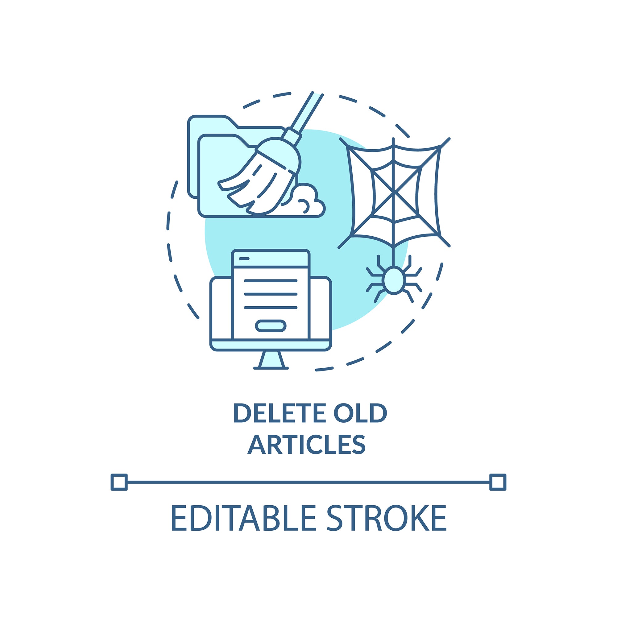 SEO optimization concept icons bundle