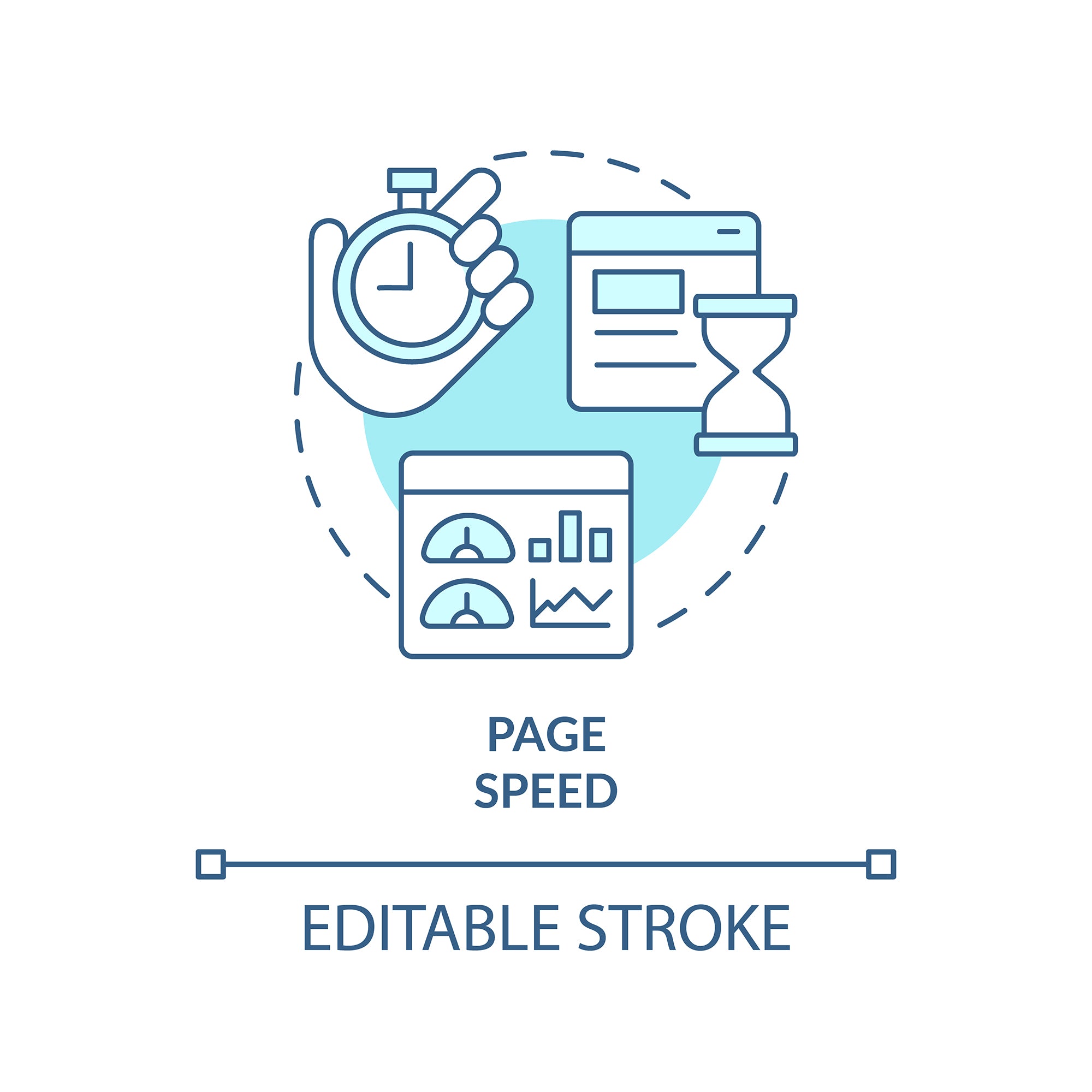 SEO optimization concept icons bundle