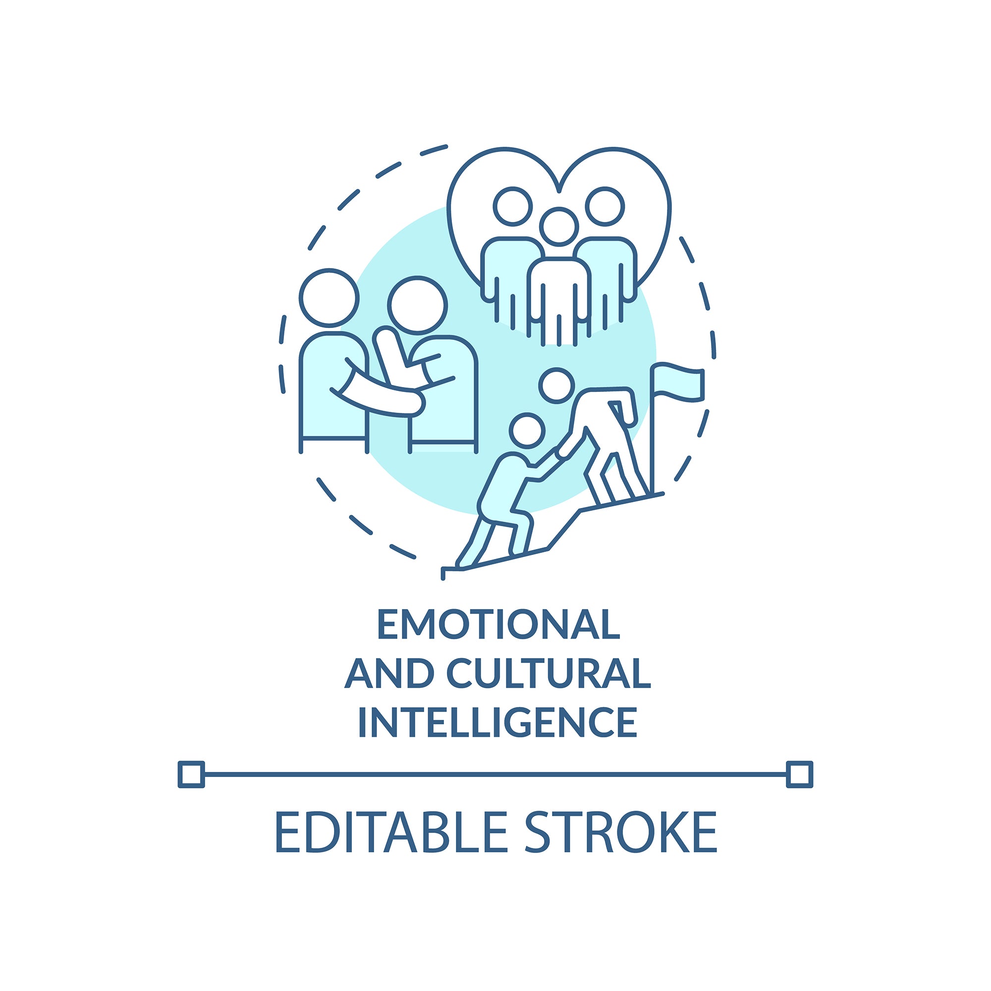 Diversity and inclusion concept icons bundle