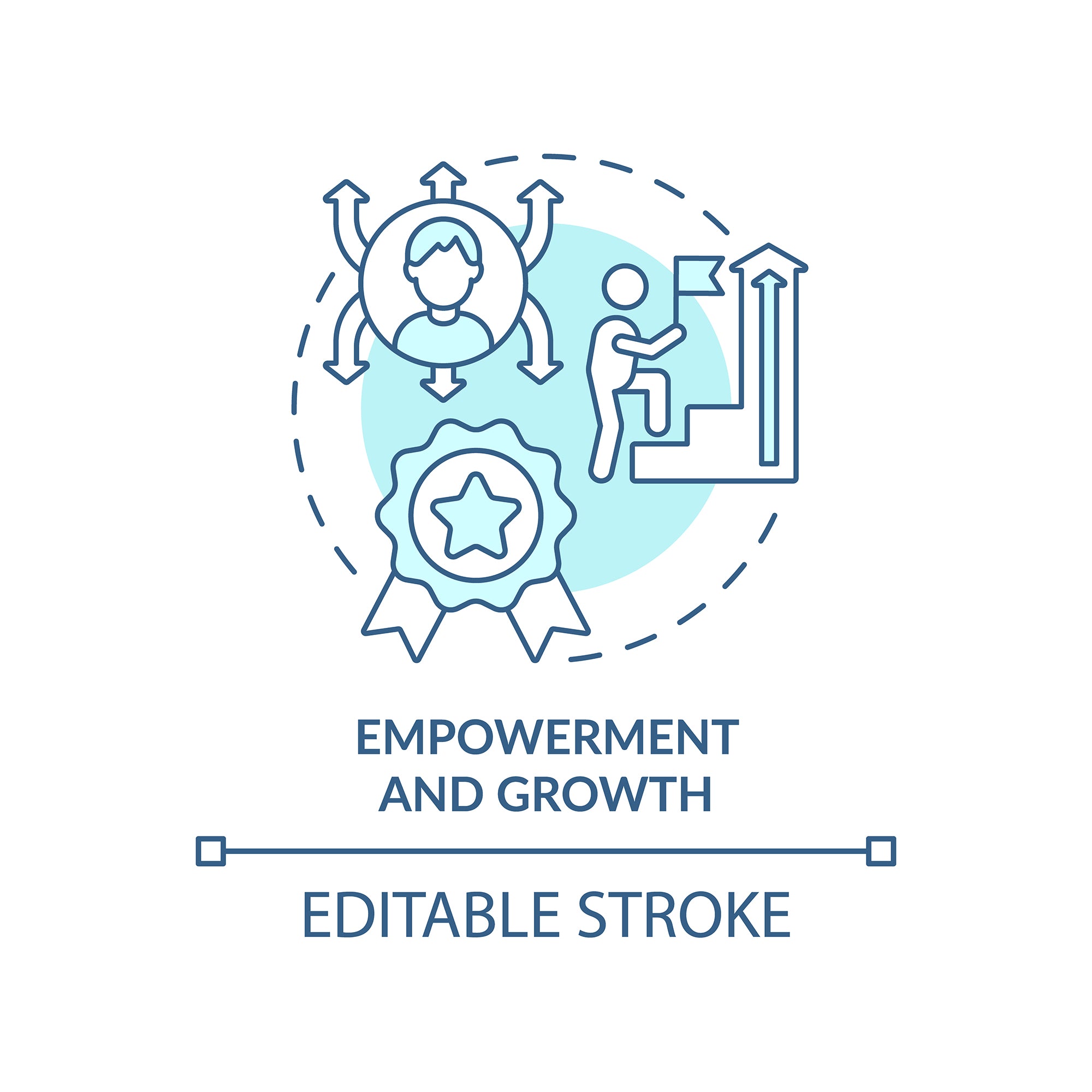 Diversity and inclusion concept icons bundle