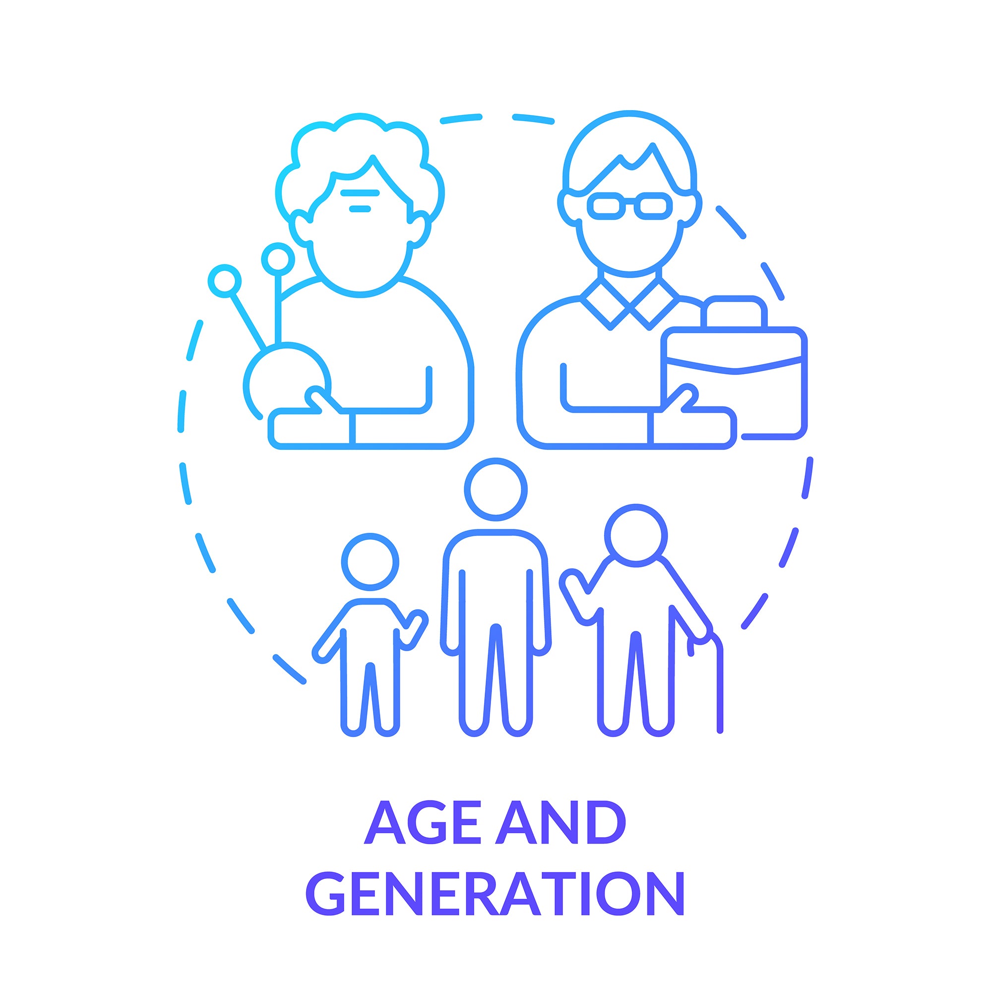 Diversity and inclusion concept icons bundle