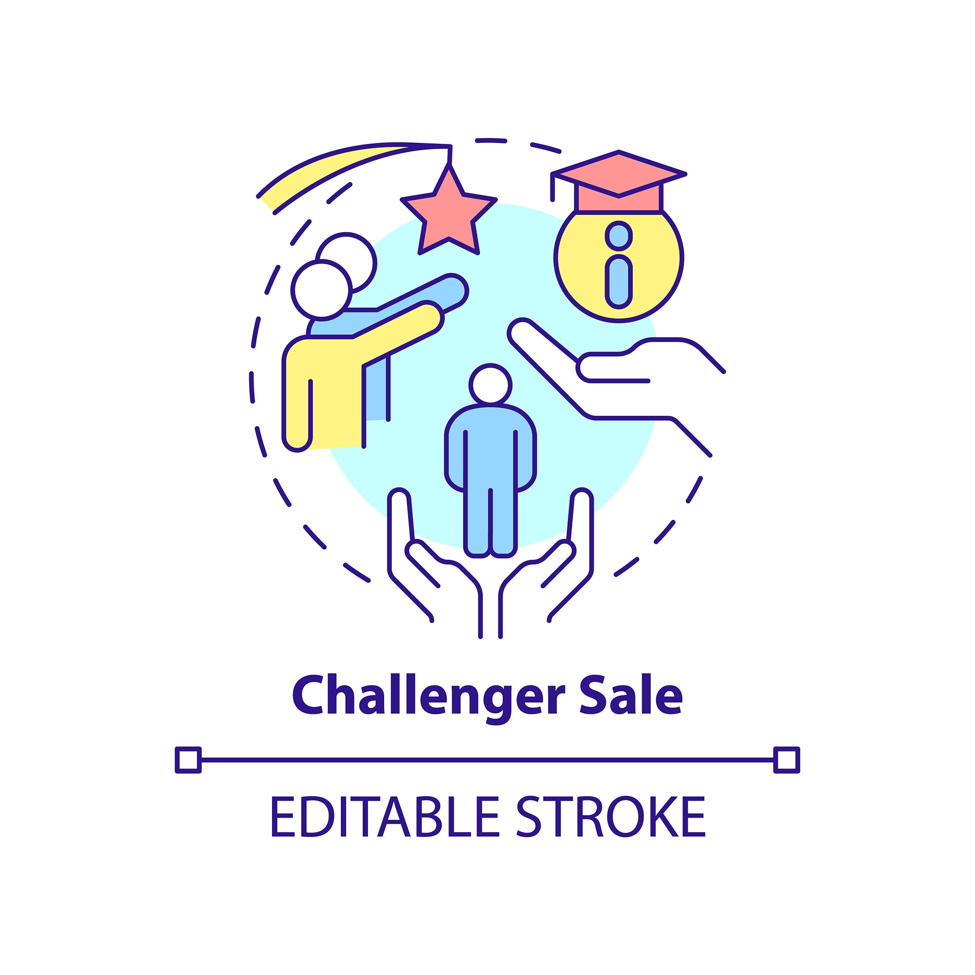 Sales trends concept icons bundle