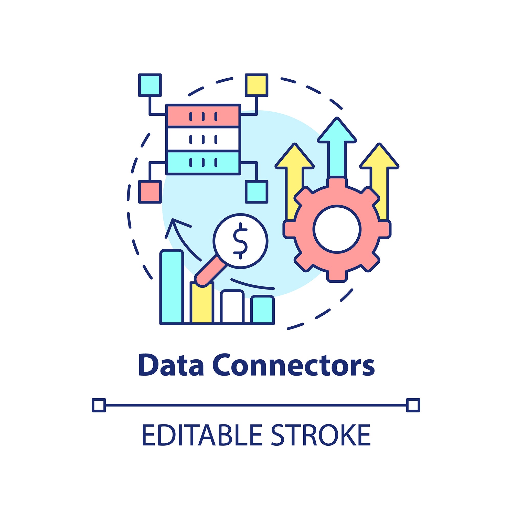Sales trends concept icons bundle