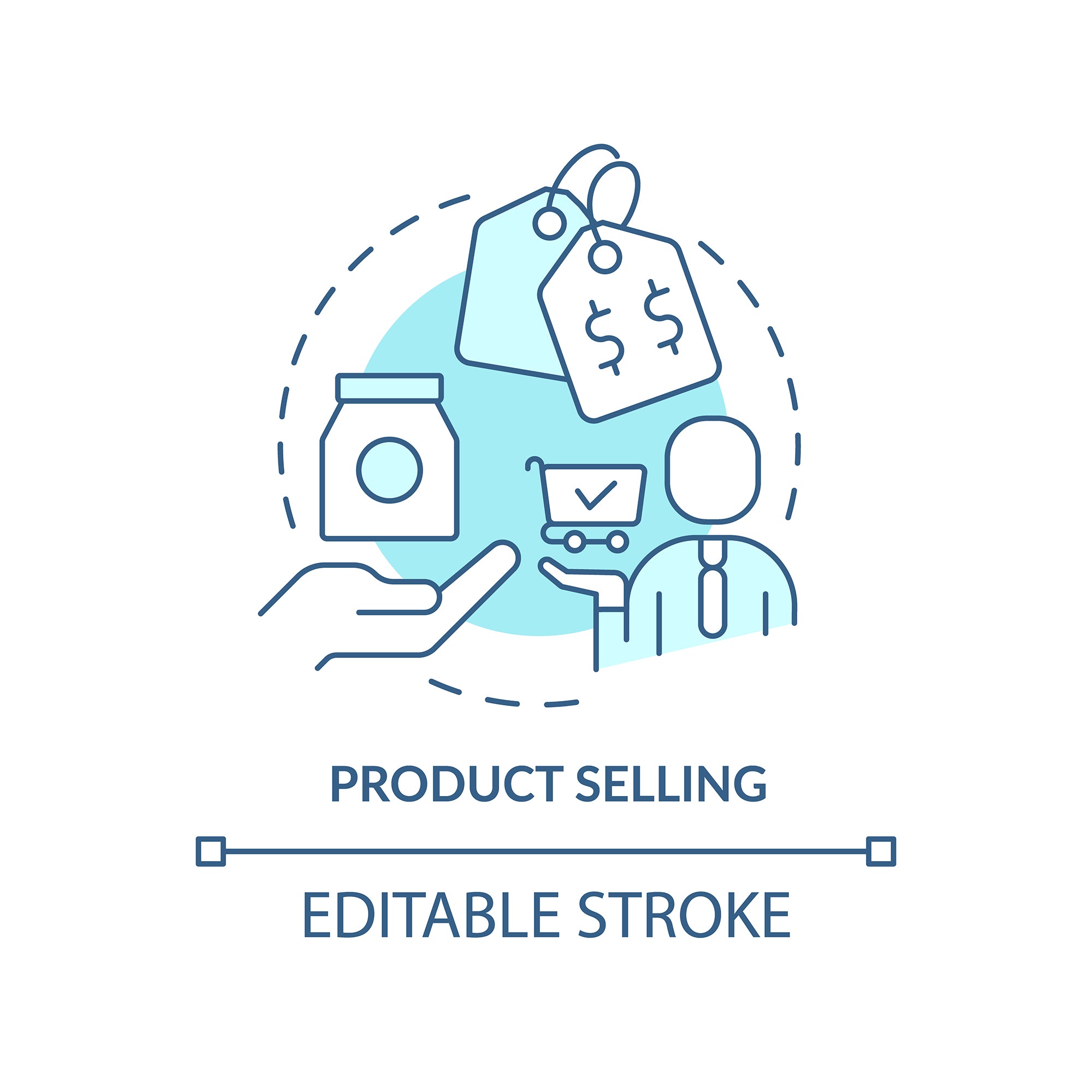 Sales trends concept icons bundle