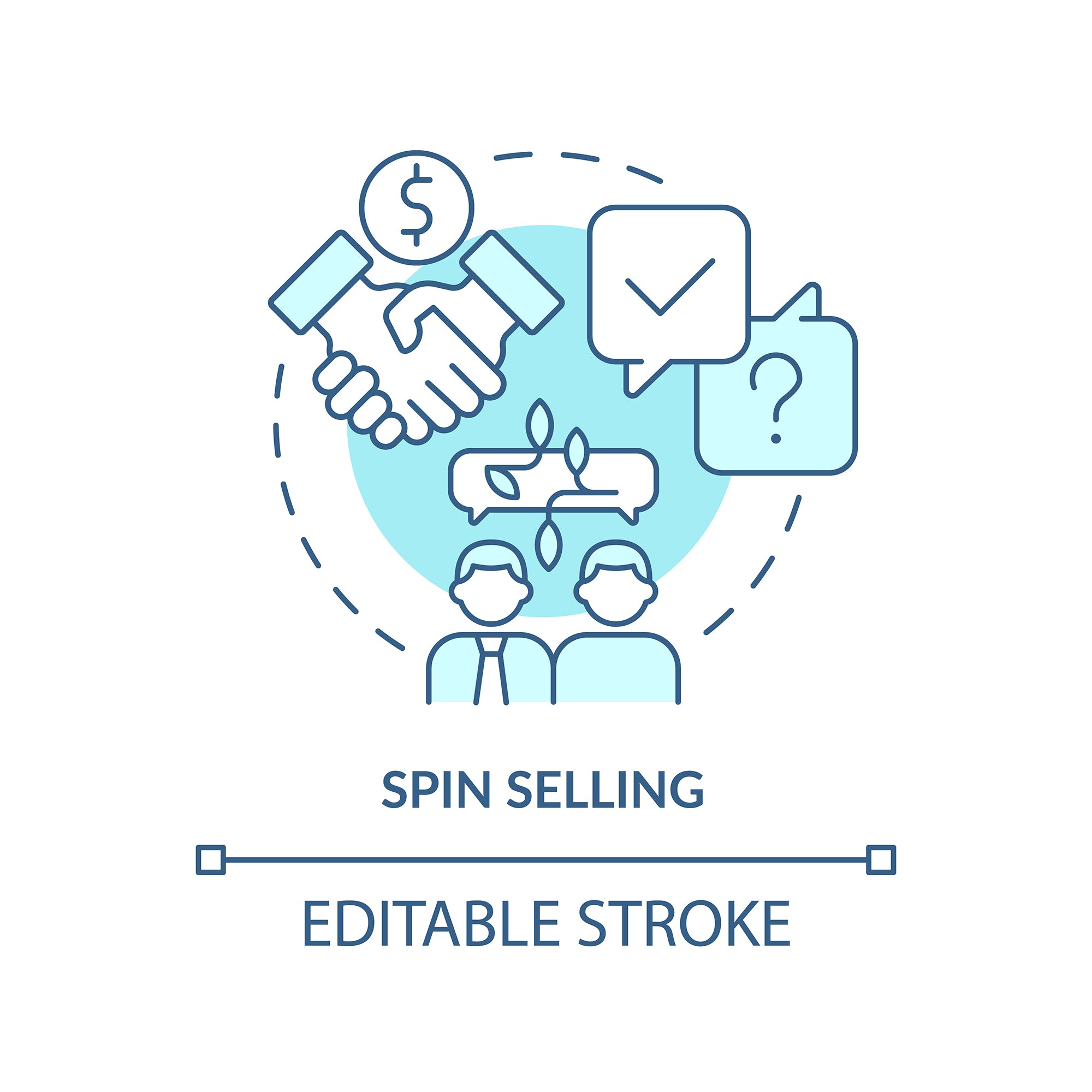 Sales trends concept icons bundle