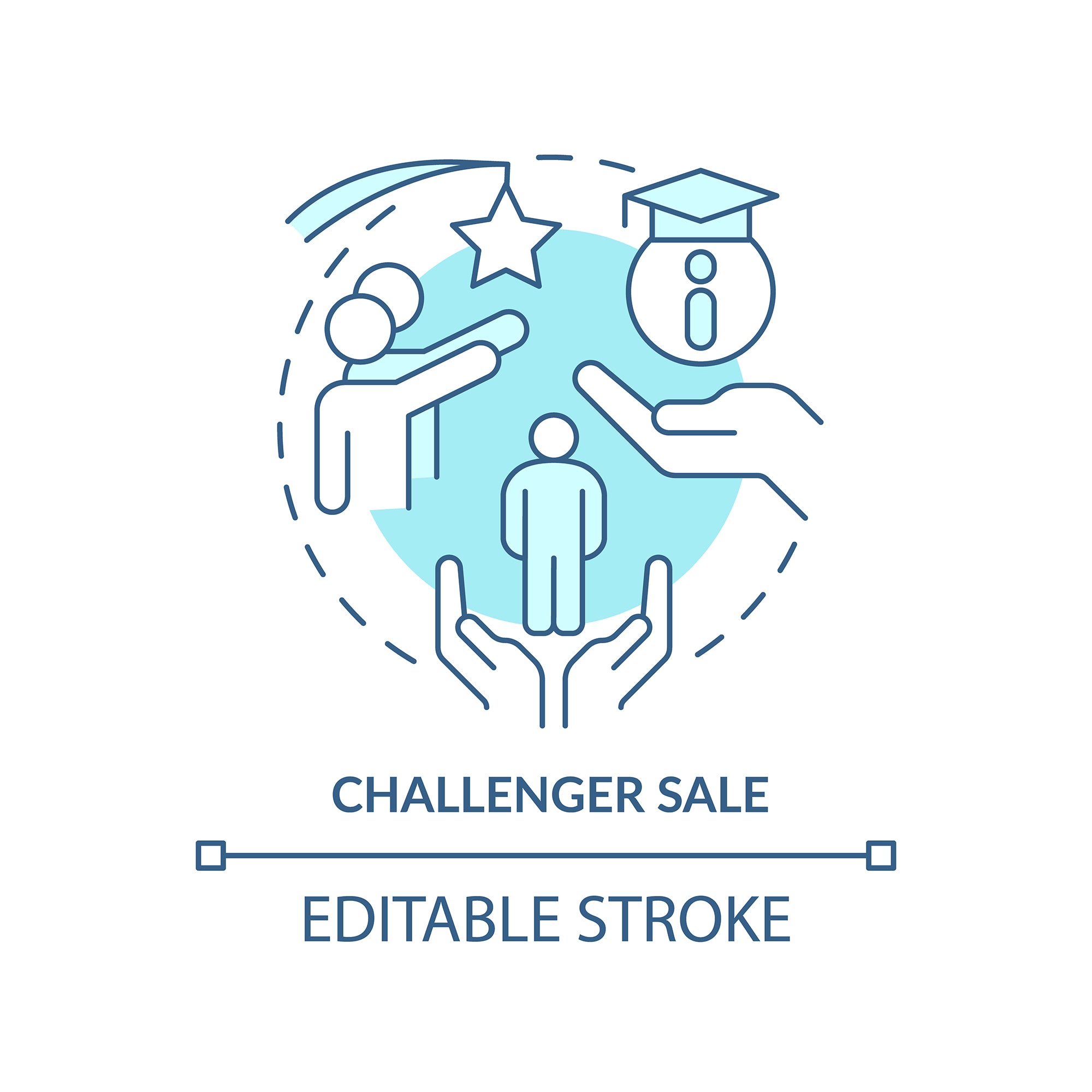 Sales trends concept icons bundle