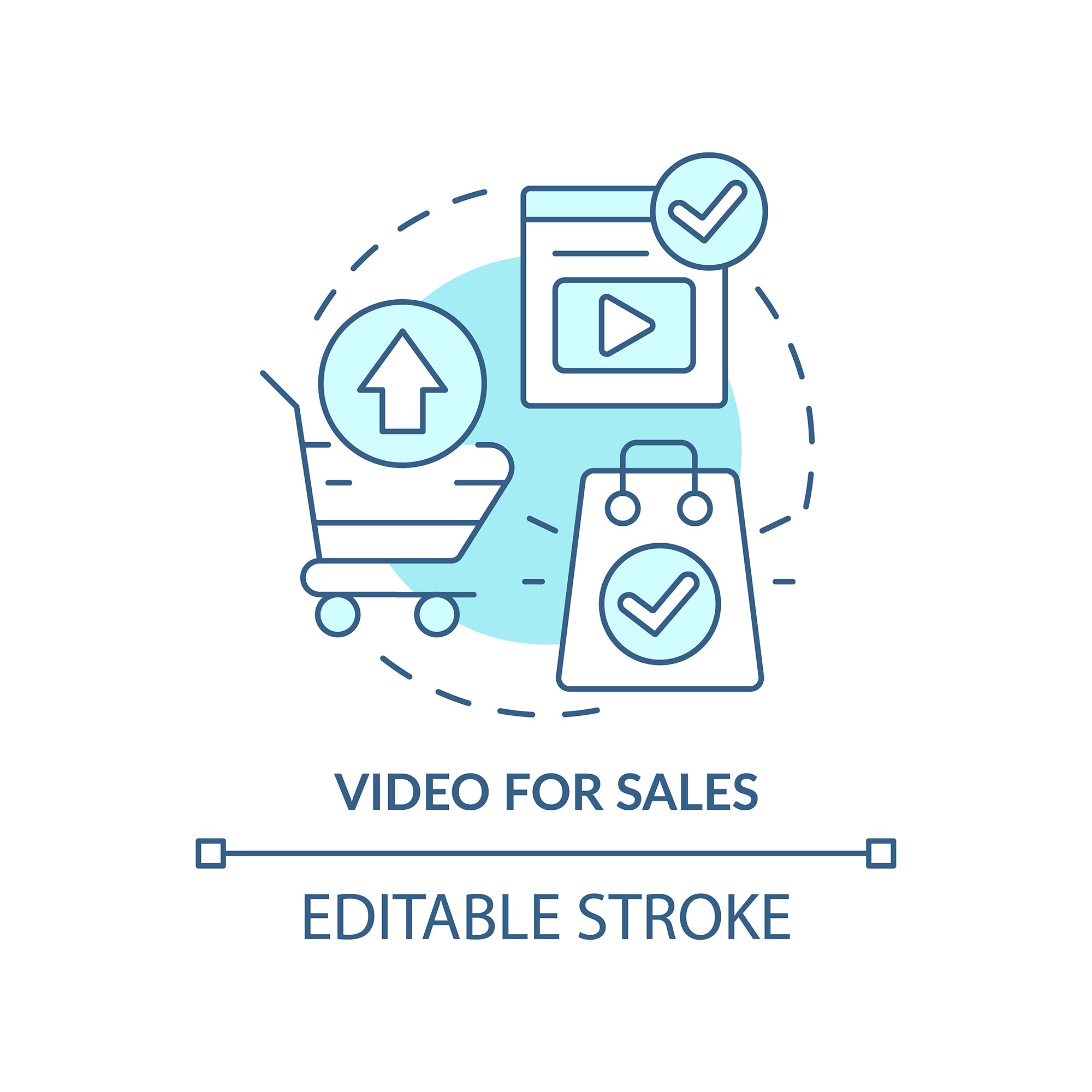 Sales trends concept icons bundle