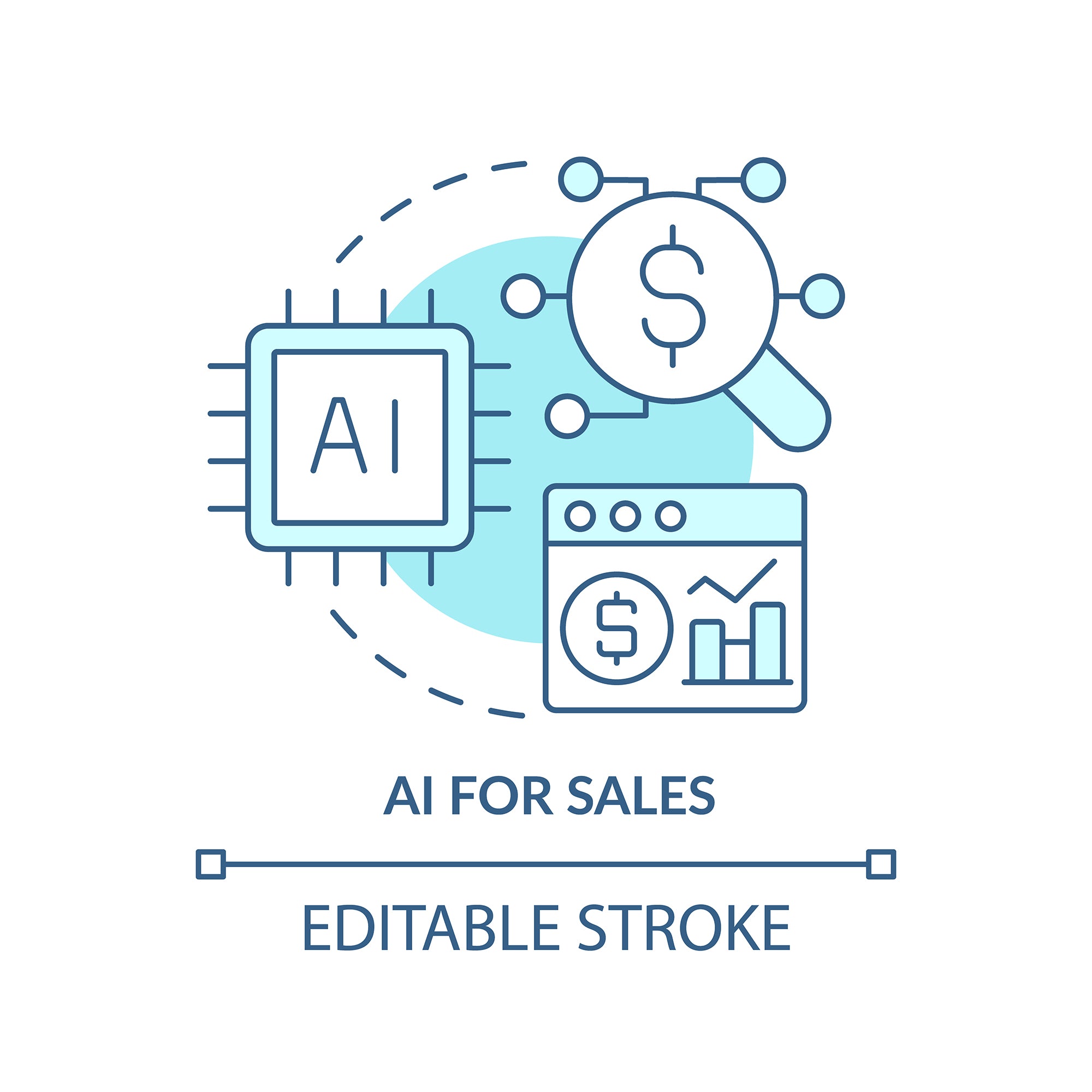 Sales trends concept icons bundle