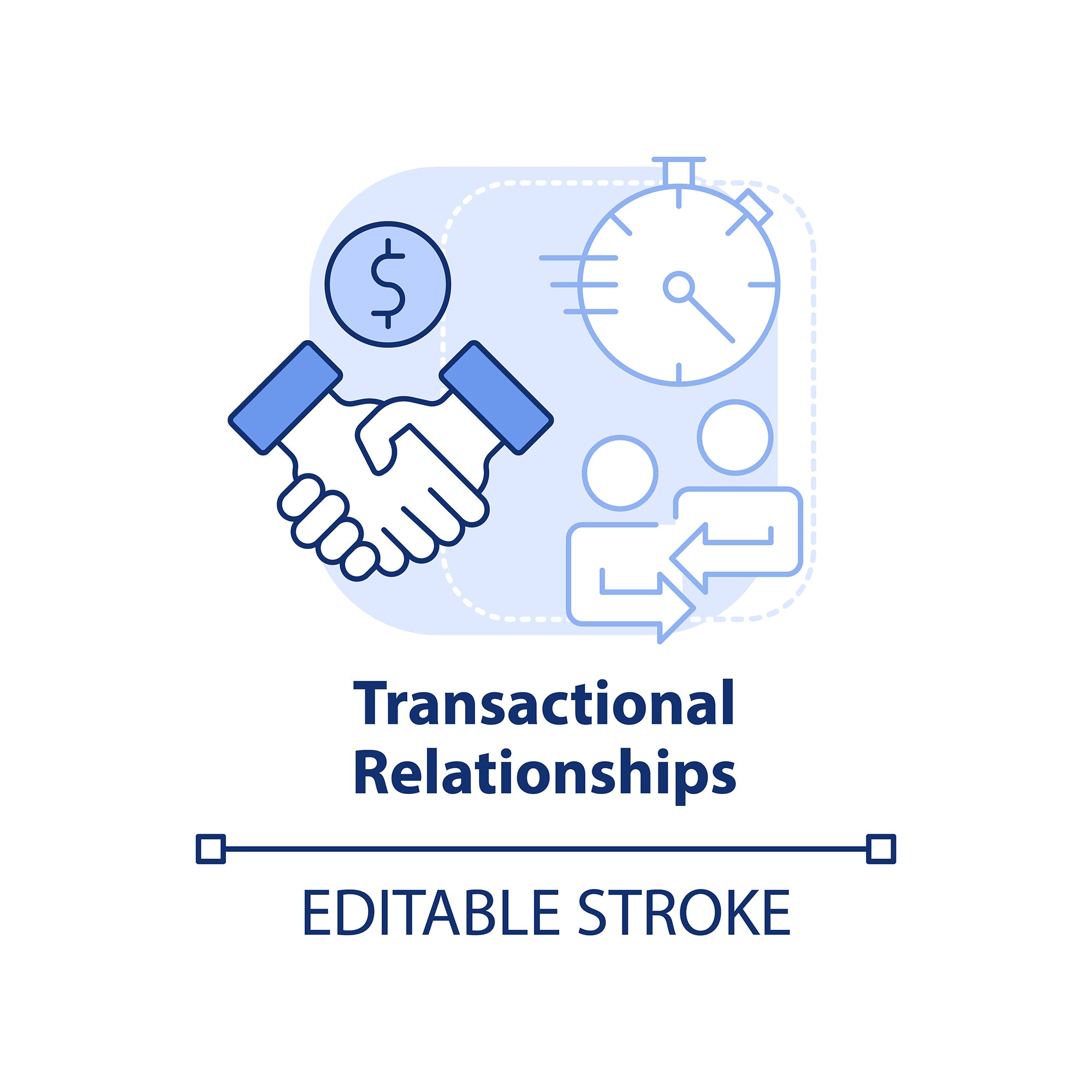 Sales trends blue concept icons bundle