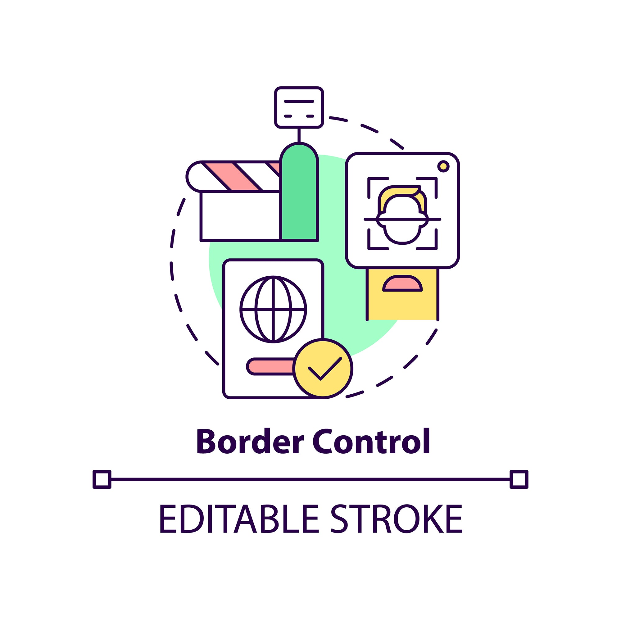Digital identity concept icons bundle